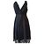 Vestido Les Petites de seda Negro