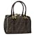FENDI Zucca Canvas Hand Bag Black Brown Auth bs7220  ref.1030712