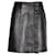 Sandro Jolie Ruffle-Trimmed Skirt in Black Leather  ref.1031236
