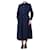 Autre Marque Vestido plisado de algodón azul - talla UK 8  ref.1031321