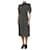 Céline Vestido midi de seda preto com bolinhas - tamanho UK 10  ref.1031330