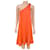 Diane Von Furstenberg DvF Vintage Giri einschultriges Kleid Orange Seide  ref.1031664