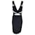 Autre Marque Vestido midi ajustado con detalle de aberturas en negro de Cushnie et Ochs Viscosa  ref.1031905