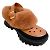 Stella Mc Cartney Zoccoli Traccia Traforati In Pelliccia Sintetica Marrone Stella McCartney