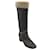 Chanel grey / Ivory Shearling Lined CC Logo Tall Leather Boots  ref.1031929