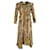 Ba&Sh Snake Print Ruffled Midi Dress in Yellow Viscose Cellulose fibre  ref.1032019