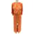 ZADIG & VOLTAIRE  Dresses T.International S Silk Orange  ref.1032137