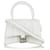 Balenciaga White Mini Embossed Hourglass Leather Pony-style calfskin  ref.1032210
