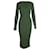 Vestido midi Khaite Alessandra de viscosa verde Fibra de celulosa  ref.1032285