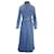 Chloé Chloe Midi-Hemdkleid mit Gürtel aus blauem Baumwolldenim Baumwolle  ref.1032297
