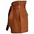 Ulla Johnson Othella High-Rise Belted Shorts in Brown Lambskin Leather - view 2