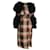 Burberry Shearling-Trimmed Check Trench Coat in Multicolor Wool Multiple colors  ref.1032314