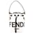 Fendi Cremefarbene Mini-Beuteltasche von Mon Tresor Roh Leinwand  ref.1032375