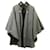 Fendissime Reversible Cape Poncho Black Grey Polyester Faux fur  ref.1032715