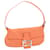 Bolsa de ombro FENDI Mamma Baguette de nylon laranja autêntica 50148  ref.1032816