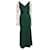 Vera Wang bottle green evening dress Dark green Polyester  ref.1032884