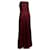 Vera Wang Strapless evening gown in burgundy tulle Dark red Polyester  ref.1032899