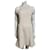 Vera Wang Ecrufarbenes schulterfreies Kleid aus Krepp Roh Polyester  ref.1032900
