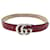 GUCCI GG MARMONT BELT 432707 IN BORDEAUX LEATHER SIZE 60 M LEATHER BELT Dark red  ref.1033322