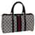 GUCCI GG Canvas Sherry Line Boston Bag Gray Red Navy 012384258 Auth bs7178 Grey Navy blue  ref.1033745
