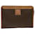 Céline CELINE Macadam Canvas Clutch Bag PVC Leather Beige Brown Auth bs7212  ref.1033776