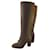 Hermès Dressage boots 95 Dark brown Leather  ref.1033980