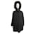 Diane Von Furstenberg Parka à capuche DvF avec fausse fourrure Coton Noir  ref.1034038