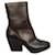 Dries Van Noten p ankle boots 38 Dark brown Leather  ref.1034149