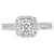 Autre Marque Bague “Le Diamantaire” T.52 Carré Scintillant Diamant Or blanc Argenté  ref.1034151