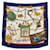 Hermès ***HERMES Foulard HERMES Souvenirs en Soie Blanc Bleu Marine  ref.1034365