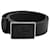 Cintura Gucci con fibbia G intrecciata in pelle nera Nero  ref.1034389