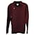 Giorgio Armani Armani Collezioni Asymmetric Zip Cardigan in Burgundy Cotton Wool Red Dark red  ref.1034392