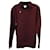 Giorgio Armani Armani Collezioni Cardigan Zippé Asymétrique en Laine de Coton Bordeaux Rouge  ref.1034392