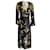 Forte Forte Black / Tan Mi Aima Printed Velvet Wrap Dress  ref.1035014