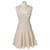 Alaïa Monochrome Dobby Dotted Sleeveless Flared Dress Wool  ref.1035330