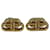 Balenciaga Gold BB Stud Earrings Golden Metal  ref.1035345