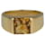 Cartier oro/Anello solista con cinturino in citrino giallo intenso D'oro Metallo  ref.1035352