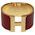 Hermès Pulseira Clic Clac H Extra Grande Vermelha Vermelho Metal  ref.1035375