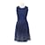 Christian Dior Blue Knitted Pleated Dress Synthetic  ref.1035424