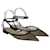 Christian Dior Sandalias planas con tira al tobillo a lunares de malla negra Negro Suecia  ref.1035609