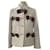 Gucci Die Sahne/Mehrfarbige, kurz geschnittene Tweed-Jacke mit Schleifendetail Mehrfarben Baumwolle  ref.1035644