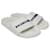 Balenciaga Claquettes de piscine à logo blanc Toile  ref.1035759