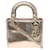 Mini sac Lady Dior en or métallisé Cuirs exotiques Doré  ref.1035816