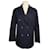 Valentino Navy Blue Button Blazer Silk  ref.1035938