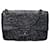 Chanel Schwarze Pailletten-Tasche „Moonlight On Water“ mit einer Klappe Leder  ref.1035972