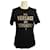 Cor preta/Camiseta dourada "Seu Versace não Versachee" Preto Algodão  ref.1035979