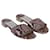 Jimmy Choo pink/Black Metallic Python Flat Slides Exotic leather  ref.1036020
