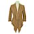 Hermès Chaqueta asimétrica marrón claro con/ cinturón Castaño Suecia  ref.1036056