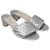 Jimmy Choo Metallic Silver Joni Woven Slide Leather  ref.1036149