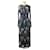Giambattista Valli De color negro/Vestido largo con estampado floral multicolor Seda  ref.1036154